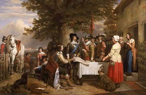 Charles Landseer Charles I holding a council of war at Edgecote on the day before the Battle of Edgehill China oil painting art